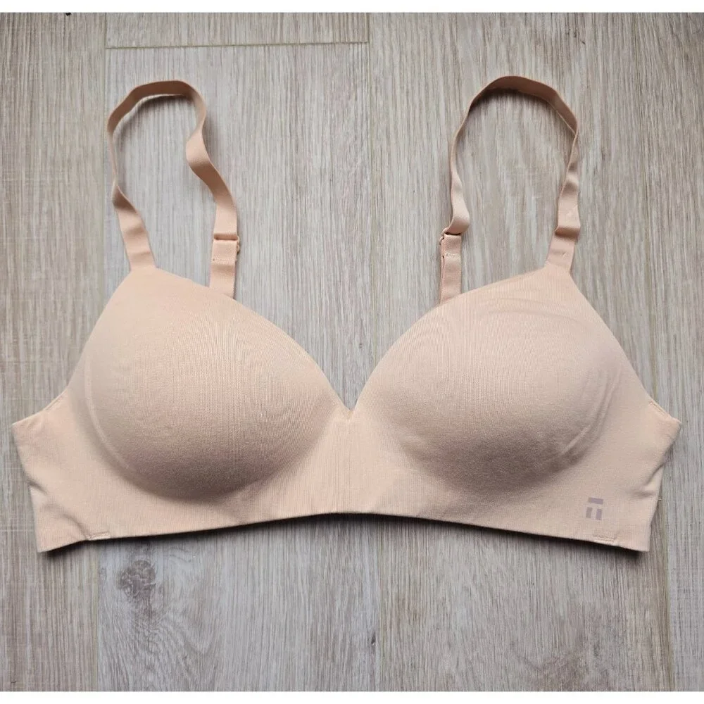 Tommy John Cool Cotton Lightly Lined Wireless Beige Molded No Wire Bra 38B